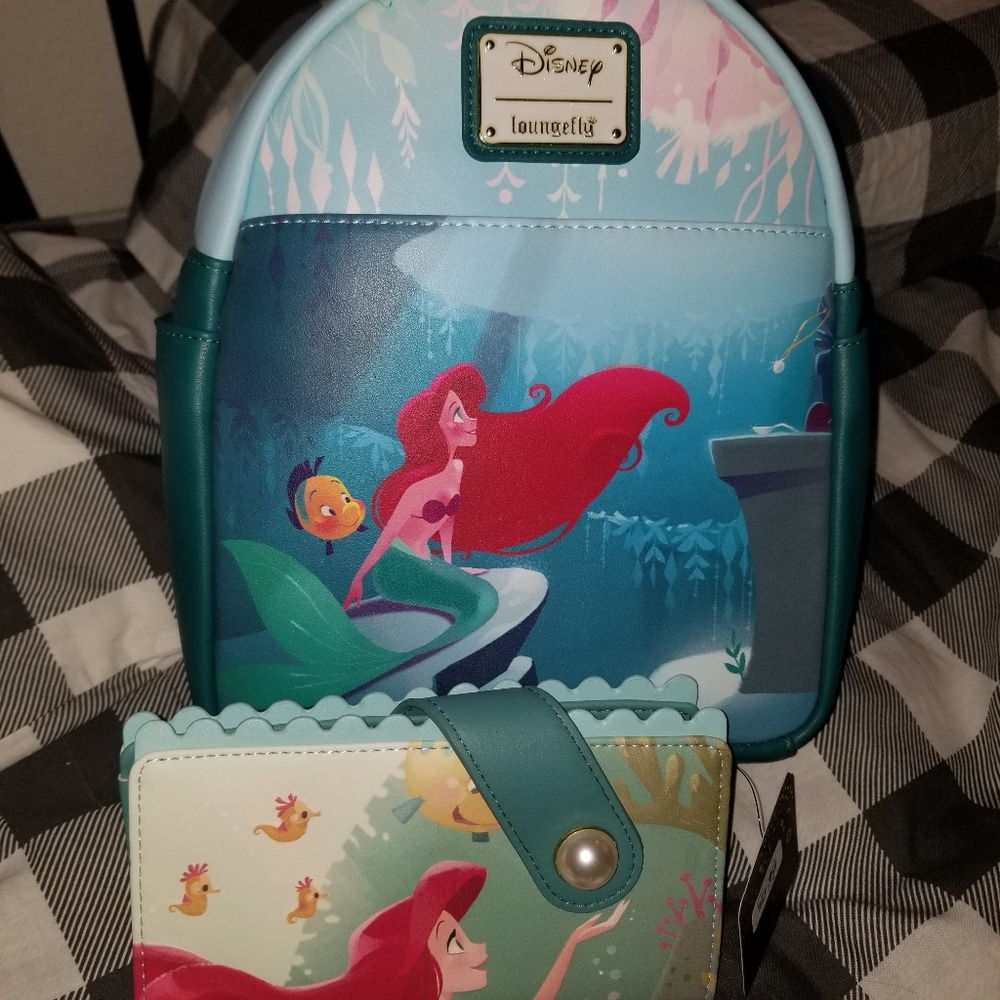 Ariel Loungefly backpack set